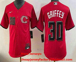 Youth Cincinnati Reds #30 Ken Griffey Jr Red 2026 City Connect Stadium Jersey
