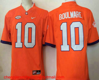 Youth Clemson Tigers #10 Ben Boulware Orange Limited Stitched College Football Nike NCAA Jersey