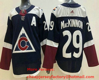 Youth Colorado Avalanche #29 Nathan MacKinnon Navy Alternate Stitched Jersey