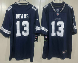 Youth Dallas Cowboys #13 Caleb Downs Limited Navy Vapor Jersey
