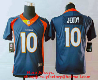Youth Denver Broncos #10 Jerry Jeudy Navy Blue 2020 Vapor Untouchable Stitched NFL Nike Limited Jersey