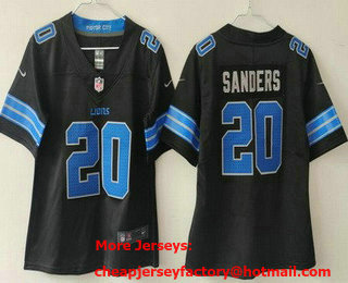 Youth Detroit Lions #20 Barry Sanders Limited Black 2024 Vapor Jersey