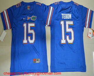 Youth Florida Gators #15 Tim Tebow Blue Stitched NCAA Nike College Football Jersey