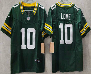 Youth Green Bay Packers #10 Jordan Love Limited FUSE Green Vapor Jersey