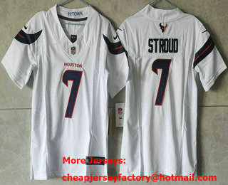 Youth Houston Texans #7 CJ Stroud Limited White 2024 FUSE Vapor Jersey