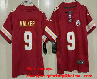 Youth Kansas City Chiefs #9 Kenneth Walker III Limited Red Vapor Jersey