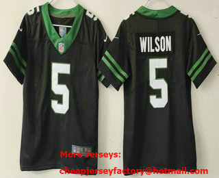 Youth New York Jets #5 Garrett Wilson Limited Black 2024 Vapor Jersey