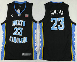 Youth North Carolina Tar Heels #23 Michael Jordan Black College Basketball Swingman Jersey