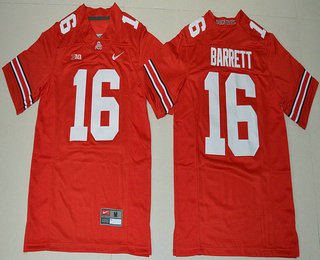 Youth Ohio State Buckeyes #16 J.T. Barrett Red College Football Nike Limited Jersey