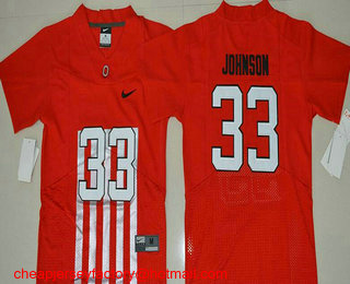 Youth Ohio State Buckeyes #33 Pete Johnson Red Elite Stitched College Football 2016 Nike NCAA Jersey