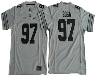 Youth Ohio State Buckeyes #97 Joey Bosa Gridiron Gray II Limited Stitched College Football Nike NCAA Jersey