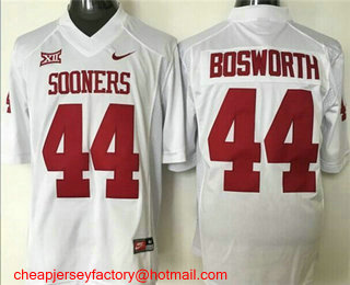 Youth Oklahoma Sooners #44 Brian Bosworth White Stitched NCAA Nike College Football Jersey