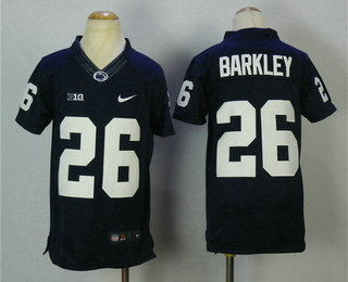 Youth Penn State Nittany Lions #26 Saquon Barkley Navy Blue College Football Nike Stitched NCAA Jersey