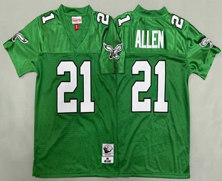 Youth Philadelphia Eagles #21 Eric Allen Kelly Green 1990 Throwback Jersey