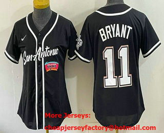 Youth San Antonio Spurs #11 Carter Bryant Black Stitched Baseball Jersey