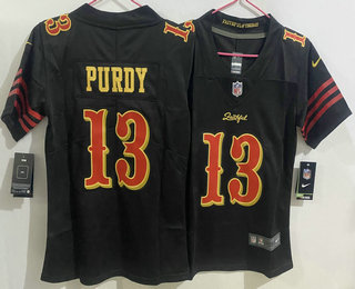 Youth San Francisco 49ers #13 Brock Purdy Limited Black Rivalries Vapor Jersey