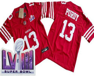 Youth San Francisco 49ers #13 Brock Purdy Limited Red LVIII Super Bowl FUSE Vapor Jersey