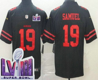 Youth San Francisco 49ers #19 Deebo Samuel Limited Black LVIII Super Bowl Vapor Jersey