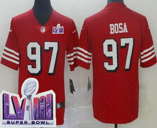 Youth San Francisco 49ers #97 Nick Bosa Limited Red Throwback LVIII Super Bowl Vapor Jersey
