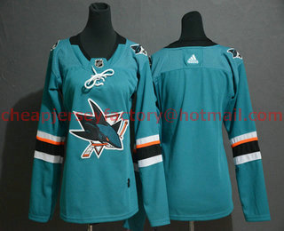 Youth San Jose Sharks Blank Teal Green Adidas Stitched NHL Jersey