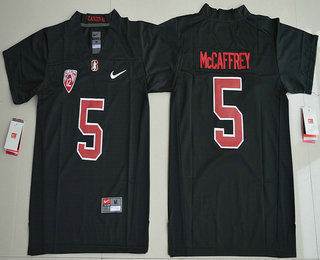 Youth Standford Cardinals #5 Christian McCaffrey Black Limited Stitched College Football Nike NCAA Jersey