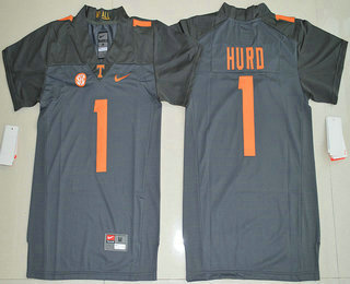Youth Tennessee Volunteers #1 Jalen Hurd Gray Stitched College Football 2016 Nike NCAA Jersey