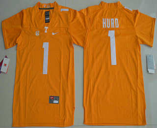 Youth Tennessee Volunteers #1 Jalen Hurd Orange Stitched College Football 2016 Nike NCAA Jersey