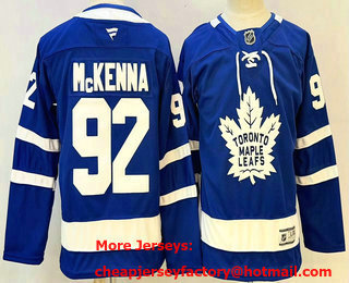 Youth Toronto Maple Leafs #92 Gavin McKenna Blue Authentitc Jersey