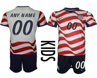 Youth USA National Team White Home 2026 FIFA World Cup Soccer Custom Jersey Kit