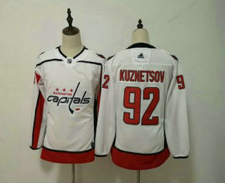 Youth Washington Capitals #92 Evgeny Kuznetsov White 2017-2018 Hockey Stitched NHL Jersey