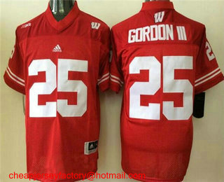Youth Wisconsin Badgers #25 Golden Tate III Red Stitched NCAA College Football Jersey